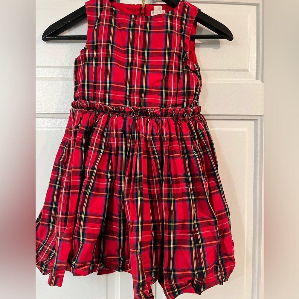 Girls J.Crew Red Tartan Plaid Dress - size 6